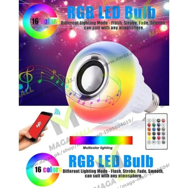 RGB Bluetooth Speaker Bulb